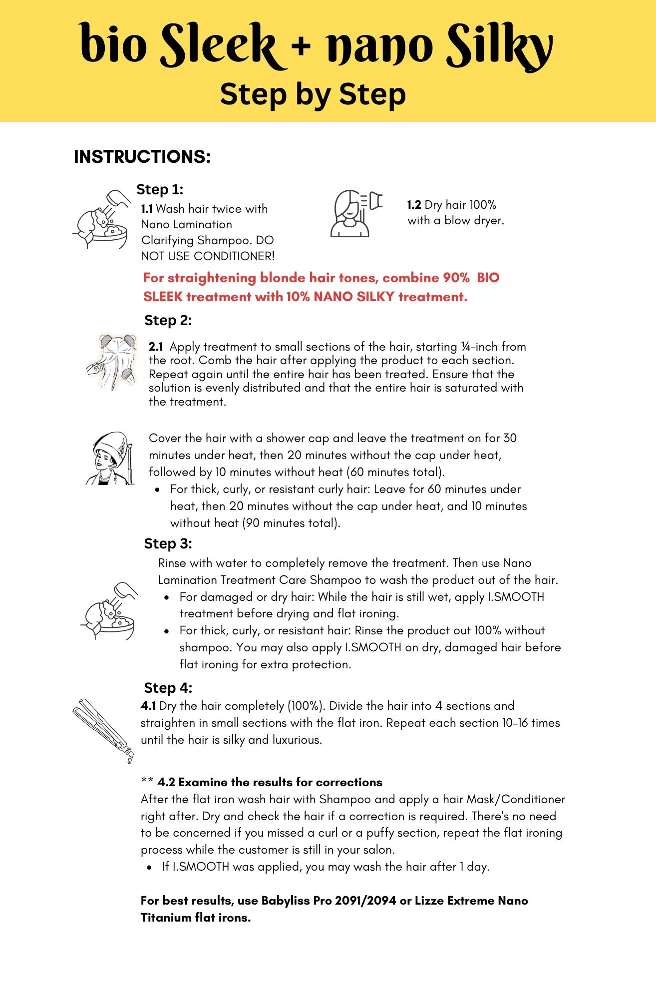 Bio Sleek + Nano Silky for Bleached Hair